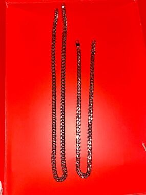 Sterling Silver Cuban Link Chains - Two Styles